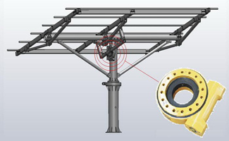 ソーラートラッカーシステム用のSEシリーズワームギアスリーニングドライブ