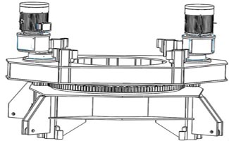 マリンクレーンのスリーウィングベアリング