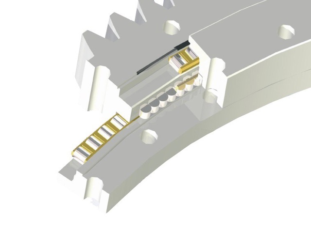 外部ギアをベアリングするスリーウィングリングの構造